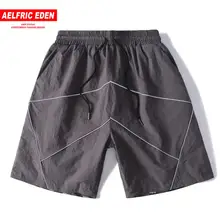 Aelfric Eden шорты милитари с эластичной резинкой на талии для мужчин Harajuku Хип Хоп Лето Длина по колено, пэчворк мужские штаны для бега карго короткая уличная одежда