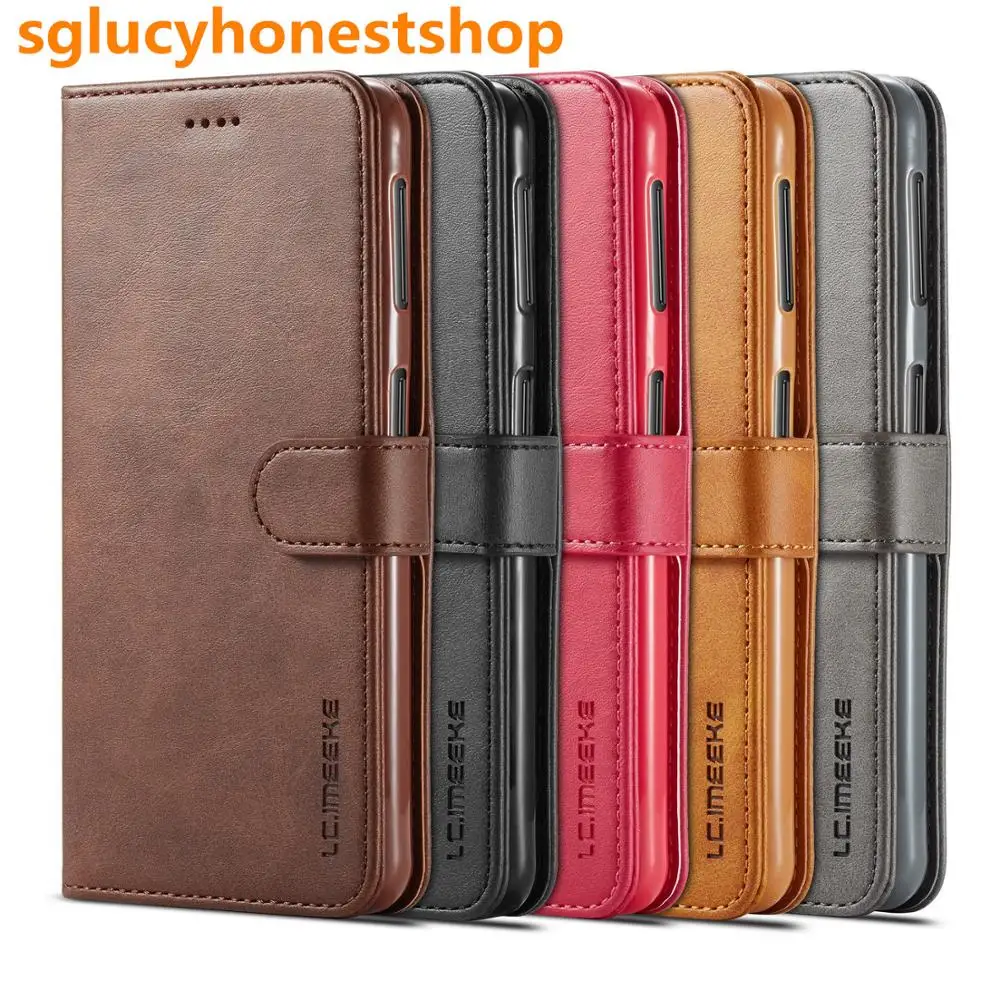 Роскошный кожаный чехол книжка для Samsung S20 Plus S9 S10 S8 S7 S6 NOTE 8 9 Galaxy A6 A7 A8 A9 2018 A51 A71