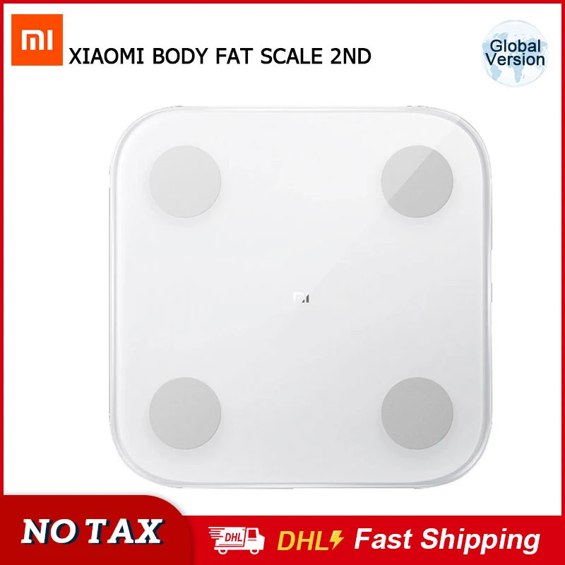 Xiaomi Mijia grasa corporal composición escala 2 electrónica Digital de pantalla LED Mi báscula Balanza De Peso APP de análisis de datos