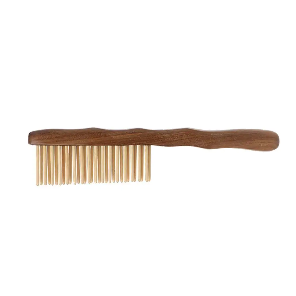 1 Набор натуральный сандаловый гребень для волос ручной работы деревянный гребень для распутывания широкий зубной гребень дизайн - Цвет: 2