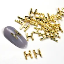 Аксессуары для маникюра в японском стиле из сплава с гальваническим покрытием и золотыми надписями для ногтей 9-2 размера на выбор