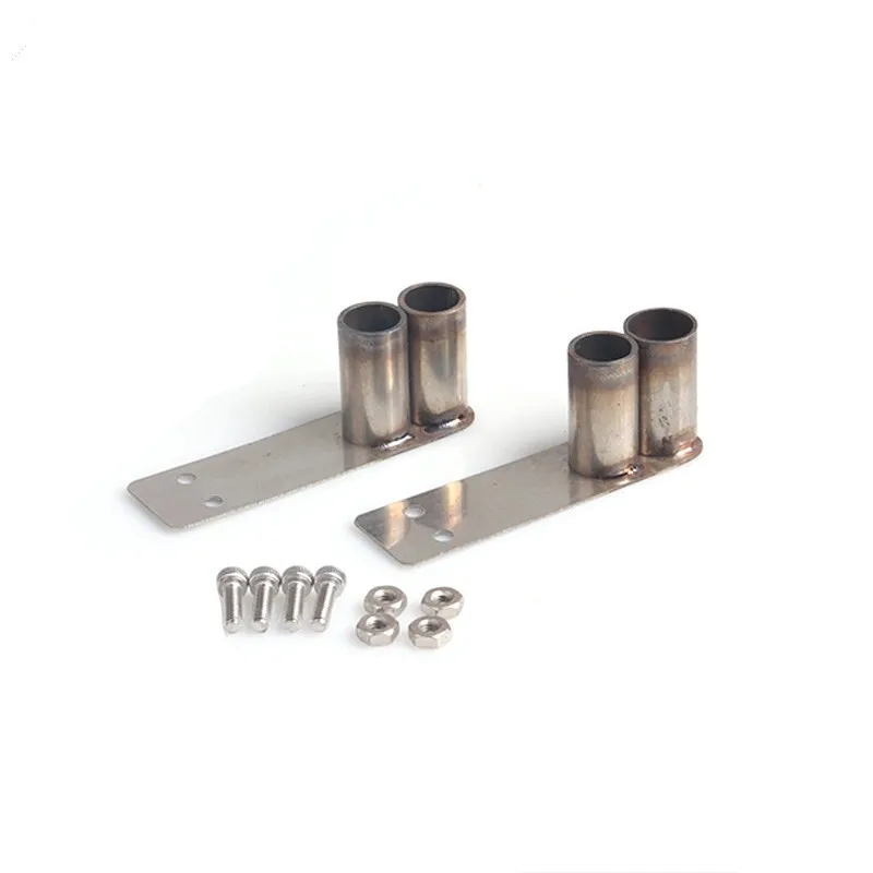 

1 Pair Double Exhaust Pipe Metal Tail Exhaust Pipe Simulation Parts Model Accessories for 1/10 RC Car Crawler D90 Axial SCx10