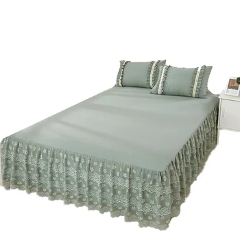 

7 Color Mattress Cover Rufflers Korean Lace Bed Skirt Bed Set Elastic Bed Cover Bed Sheets Pillowcase Multiple Sizes Available