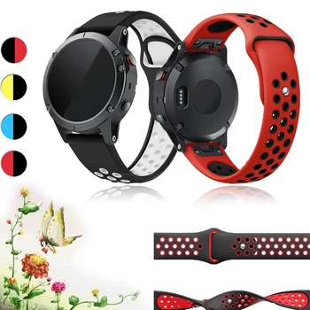 

Soft silicone strap quick release strap for Garmin Fenix ​​5 5 Plus 945 22mm two color bracelet replacement accessory strapp