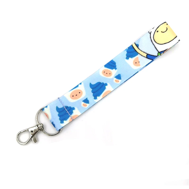 Adventure Time ремешок ручной ремешок подходит для USB флеш-накопителей КЛЮЧИ ID держатель карт пропусков камера струна ремешок для мобильного телефона - Цвет: Blue