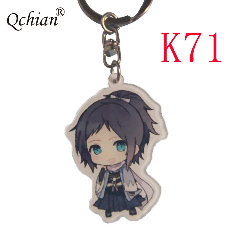 Горячие игры Touken Ranbu онлайн Мужская боевая команда ПВХ декоративный кулон брелок