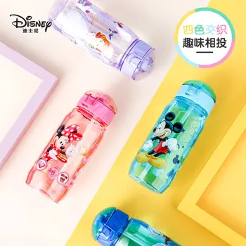 

disney mikey minie Kids Baby Water Bottle Tritan Cup Portable Feeding Bottle With Straw Leak Proof Durable Water Cup 450ML