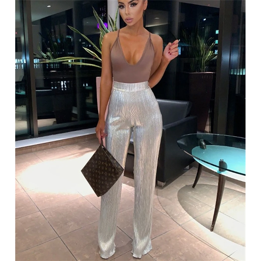 Party Club High Waist Sequin Pants Sexy 