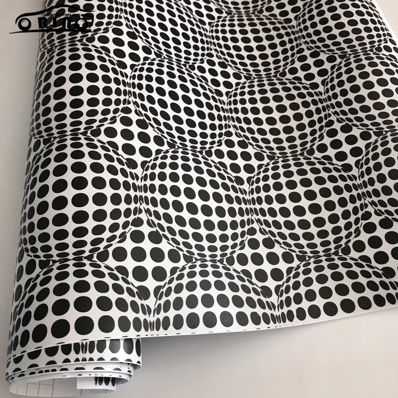 3D Black White Camouflage Vinyl Wrap Sticker-1