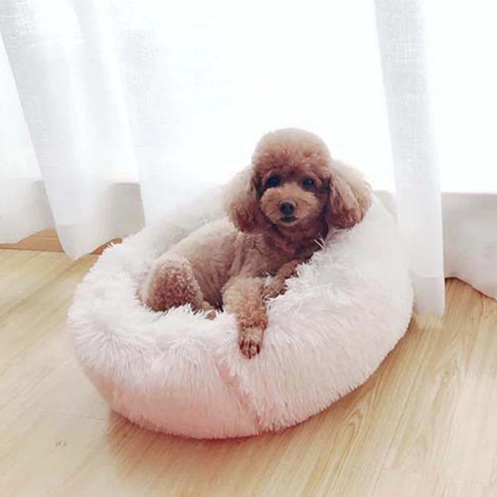 New Dog Long Plush Dounts Beds Calming Bed Hondenmand Pet Kennel Super Soft Fluffy Comfortable for Large Dog / Cat House DGWA01 New Dog Long Plush Dounts Beds Calming Bed Hondenmand Pet Kennel Super Soft Fluffy Comfortable for Large Dog / Cat House DGWA01