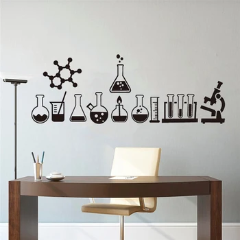 

Chemistry Laboratory Science Wall Sticker Is Cool Mural Geek Vinyl Art Removable Home Decoration Office Decals Decor HY526