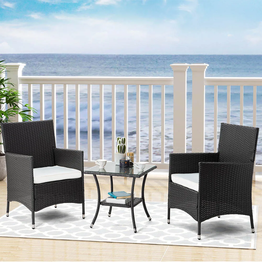 Three Piece Balcony Small Table And Chair Wicker Chair Outdoor Table And Chair Combination Simple Rattan Leisure Coffee Table Aliexpress