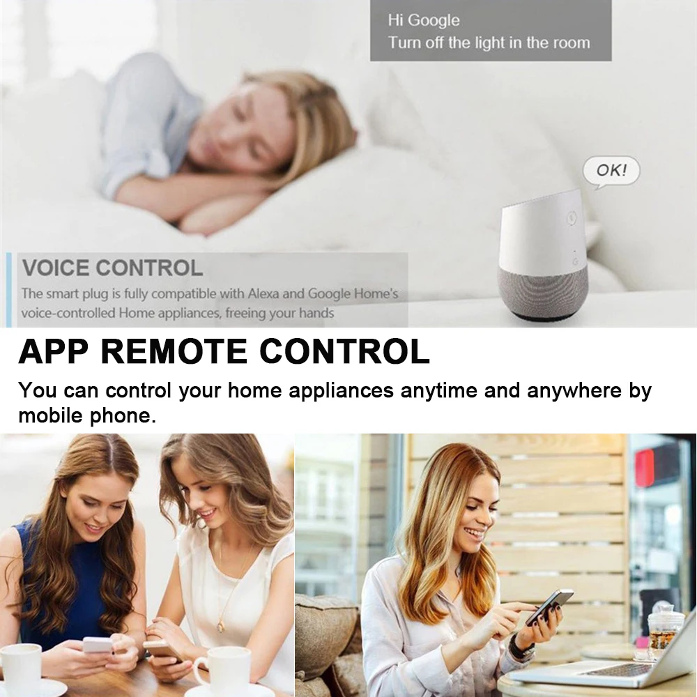 Смарт WI FI таймер удлинитель ЕС Smart Plug Мощность полосы Быстрая зарядка замер