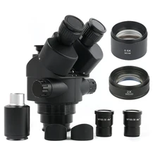 Simul Focal 3,5-90X непрерывный зум Тринокулярный Стерео микроскоп головка WF10X-20 окуляра резиновые глазки
