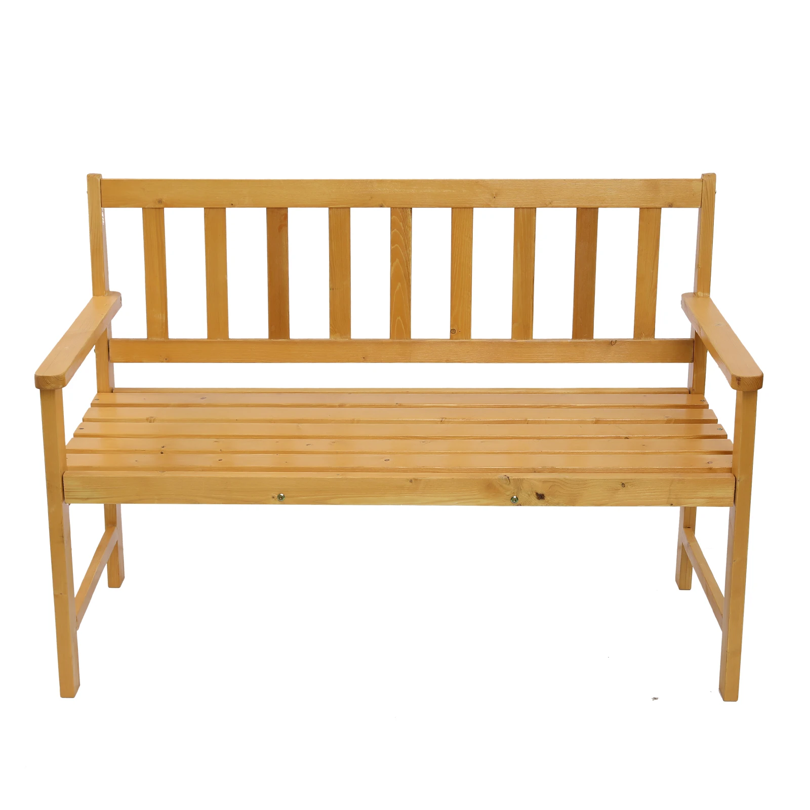 

44Inch Outdoor Garden Patio Wooden Bench Teak Color[US-Stock]