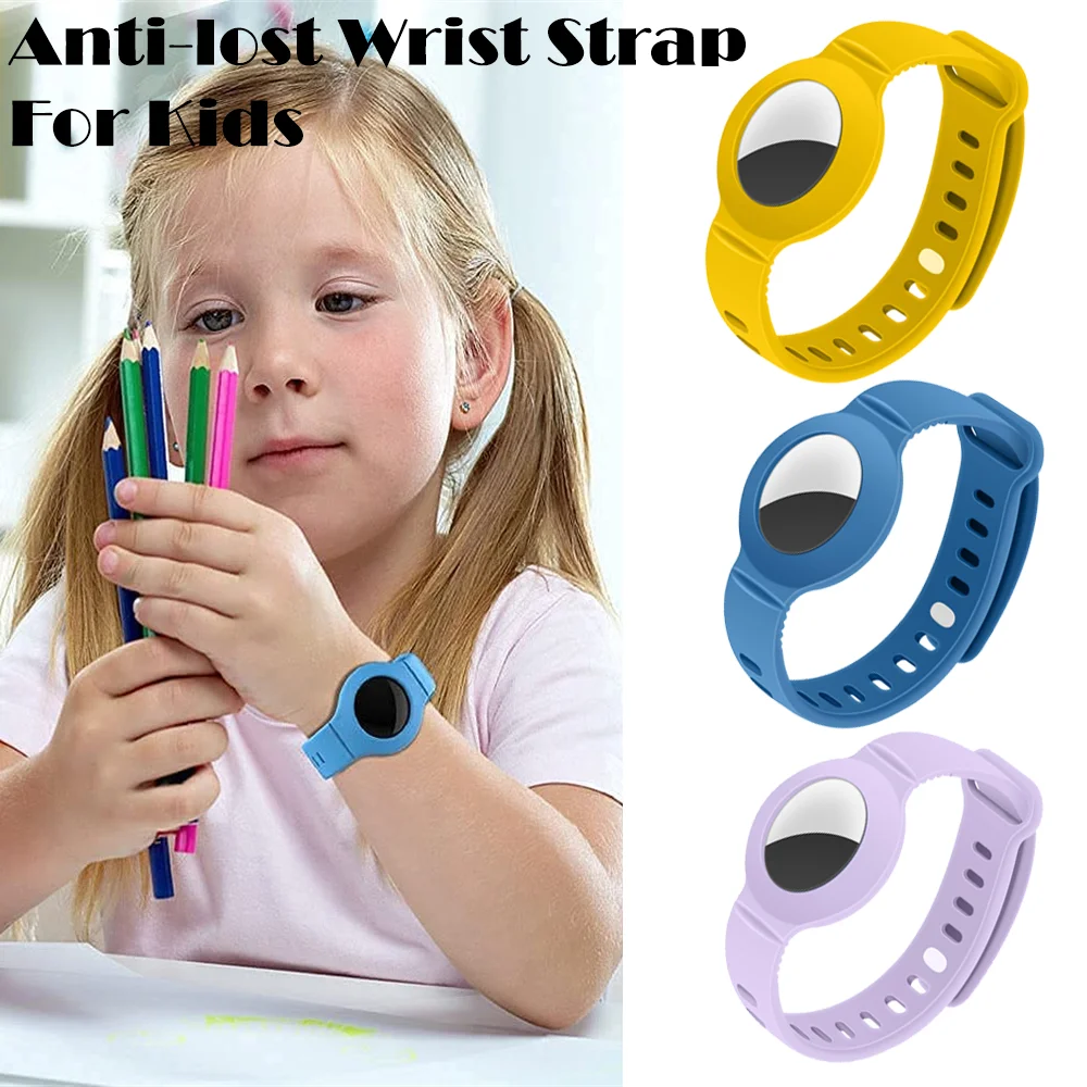 Wristband for Airtag, Silicone Airtag Bracelet for Kids, Aairtag Watch Band  for Kids Toddler Baby Children Elders, Colorful Waterproof Wristband