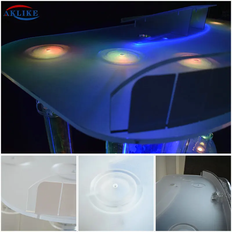 Plexiglass Podium Religious Ceremony Rostrum Modern Church Pulpit AKLIKE Commercial Furniture Acrylic Table Light Podium