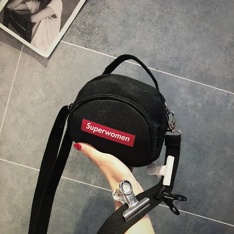 

2018 New Style Canvas Crossbody Bag INS Disco Dancing Bag Mini Sports Clip Mobile Phone Bag