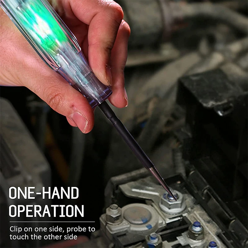 6V 12V 24V DC Car Truck Voltage Circuit Tester Car Light Circuit Tester Lamp Voltage Test Pen Probe Light System Test Auto Maint