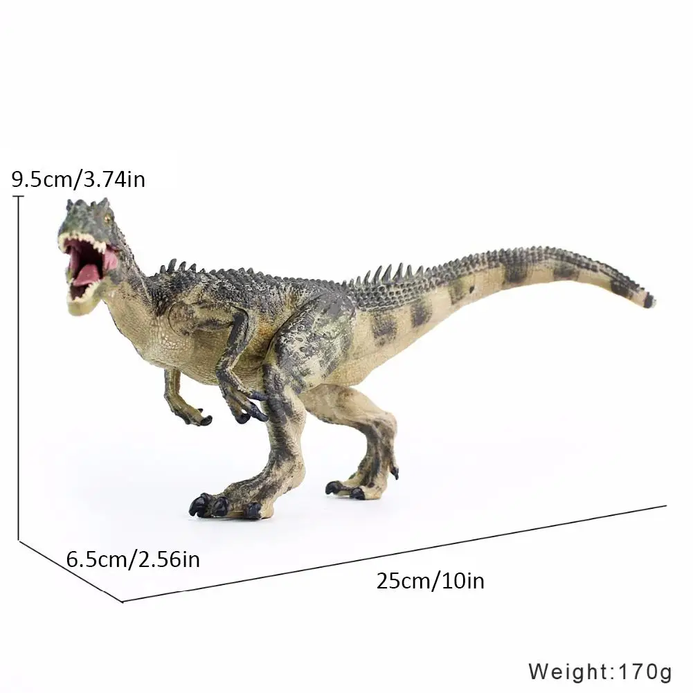 25 см/10 дюймов Парк Юрского периода Allosaurus игрушки-Динозавры Животные пластиковые ПВХ Фигурки игрушки для детей Подарки
