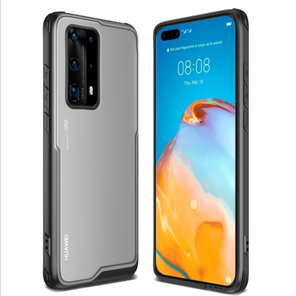 2020 new Huawei P40 mobile phone case ultra-thin frosted shell p40 pro 2-in-1 PC transparent hard creative | Мобильные телефоны и