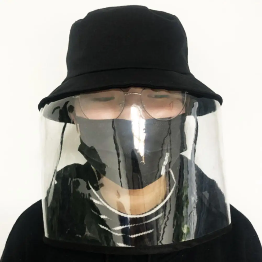 

Outdoor Face Cover Cap Multi-function Protective Cap Unisex Anti-Saliva Sun Block Face Protective Cap Isolation Bucket Hat Eye