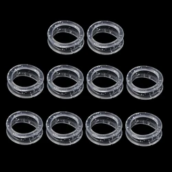 Pack 10 Pieces Rubber Hair Salon Shears Scissors Finger Rings Grips Inserts