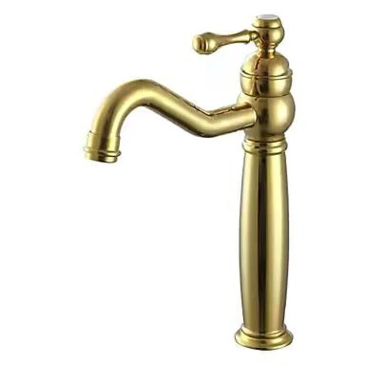 

Benefit Margin Full Copper Cold Hot Water Basin Faucet European Gold-plated Basin Faucet