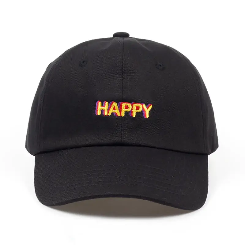Бейсболка для папы с логотипом SLOUCH HAPPY TEXT регулируемая изогнутая бейсболка NWT