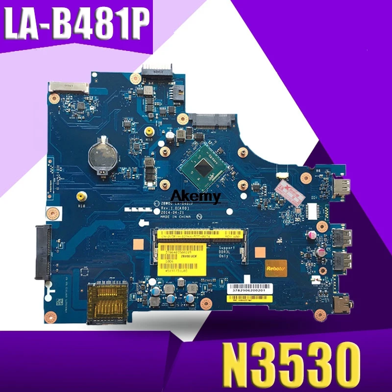 

Laptop motherboard for DELL Inspiron 15 3531 PC Mainboard N3530 CPU 0Y3PXH LA-B481P full tesed DDR3