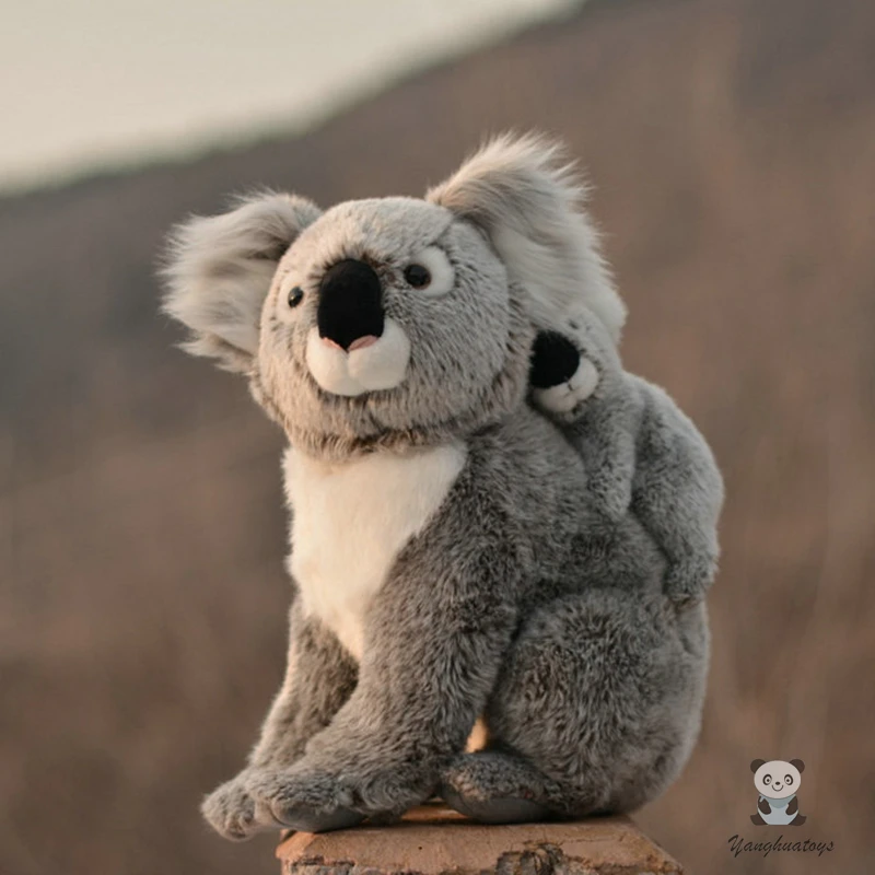 Настоящие игрушки плюшевые куклы коалы для мамы и ребенка большие мягкие детские