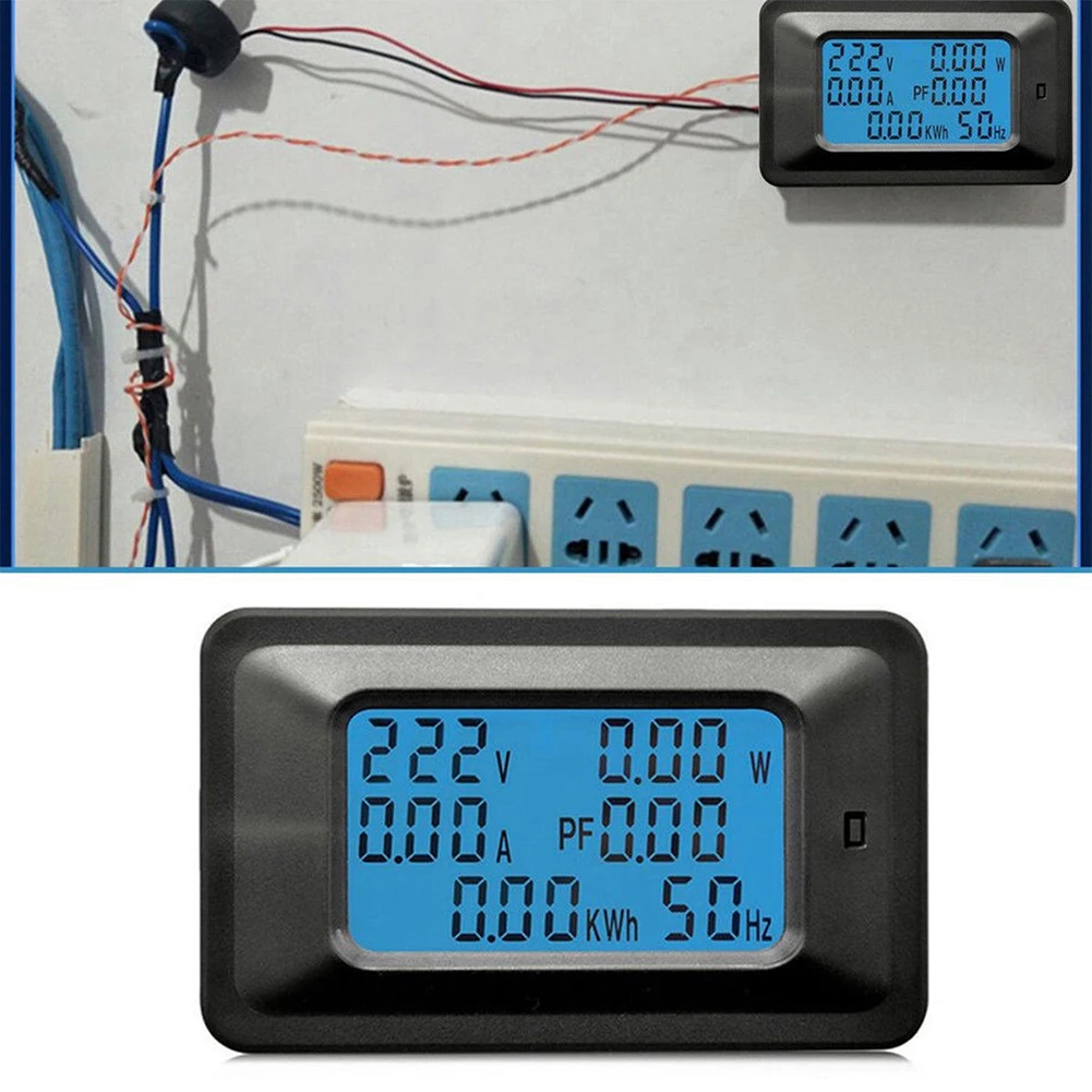 Ammeter Energy Voltmeter Durable Current Watt Meter Tester Tools Digital Panel Household LCD Display Large-screen Power Monitor