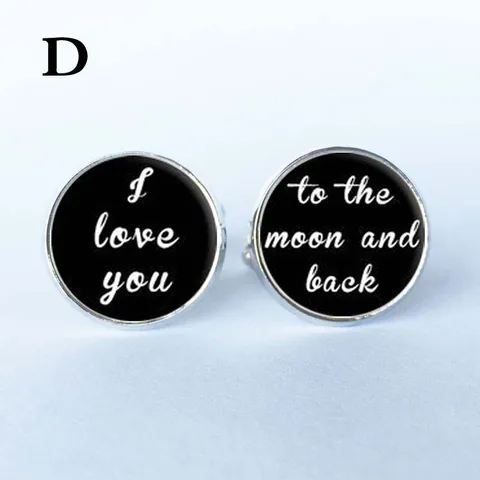 Round Black Cufflinks Clip Shirt Cuff Link Button Bride Best Man Groom Usher Father of the Groom Bride for Wedding Party