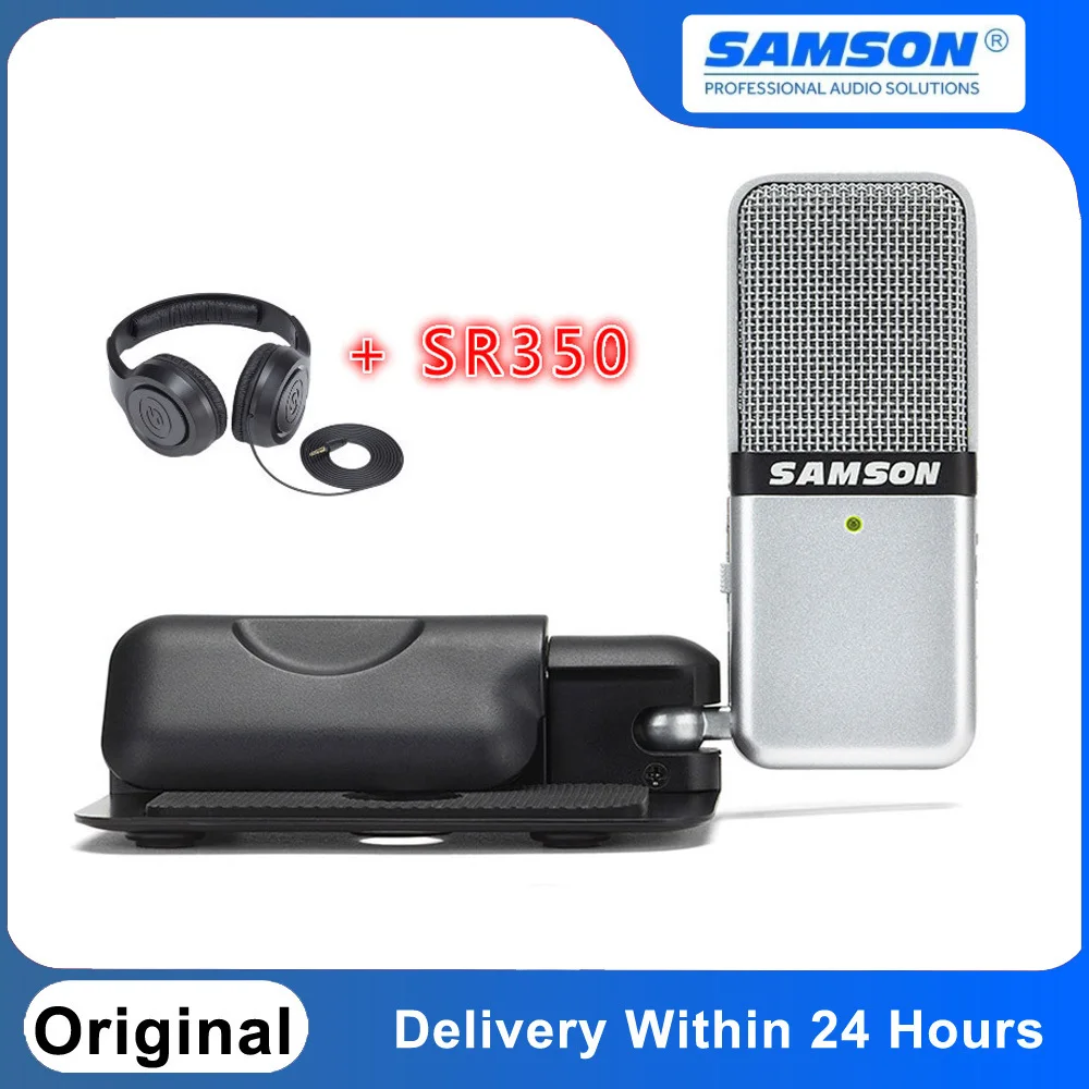 Конденсаторный микрофон Samson Go USB для Mac ПК компьютера запись голоса потоковое