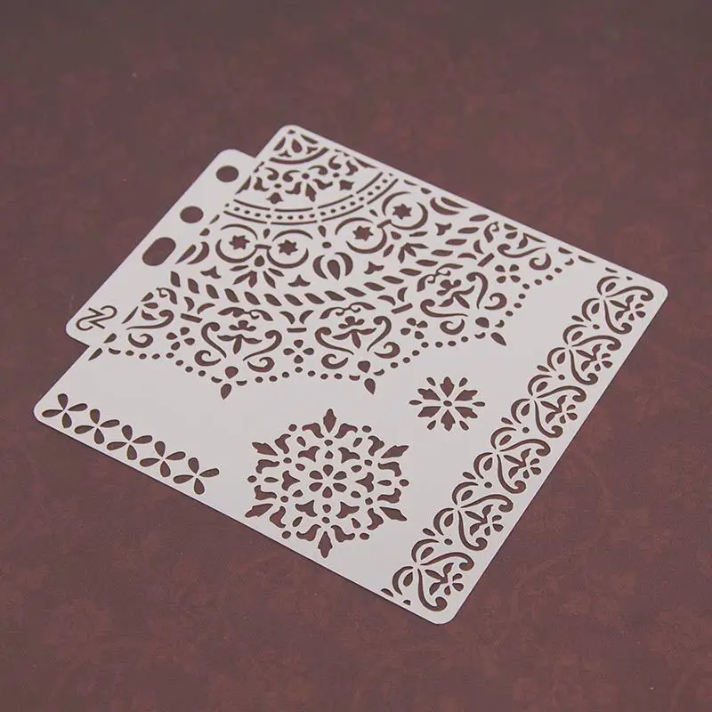 16PcsSet Coffee Spray Stencils Cappuccino Mold Fancy Coffee Printing Model Foam Spray Cake Decorative Paper Card Template Tools12