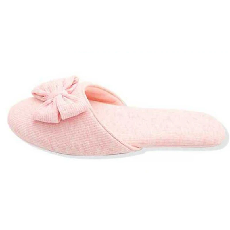 GKTINOO Mooie Bowtie Winter Vrouwen Thuis Slippers Voor Indoor Slaapkamer Huis Zachte Bodem Katoen Warme Schoenen Volwassen Gasten Flats