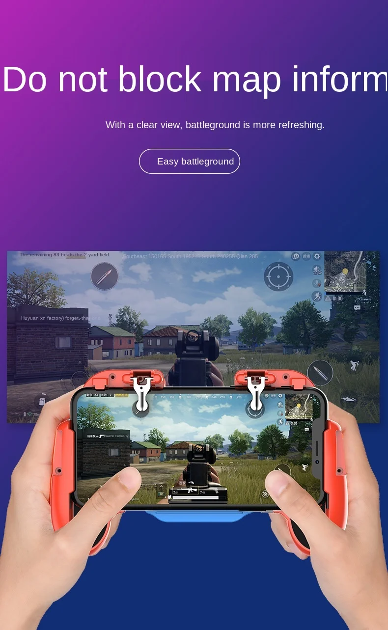 Hot style H5 artifact one-piece and eat chicken, and the game accessories buttons triad mobile phones radiator game joystick