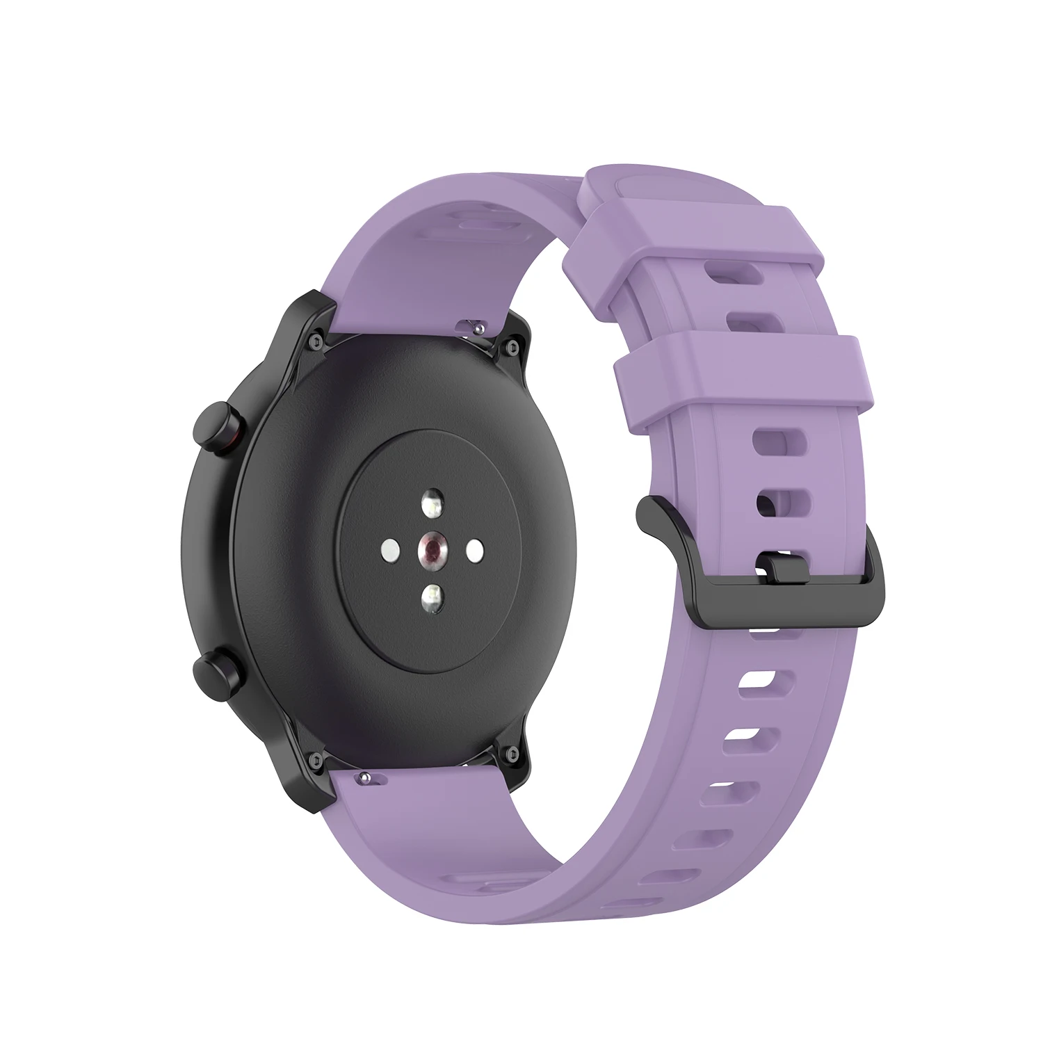 AKBNSTED 22 мм мягкий силиконовый сменный ремешок для Xiaomi Huami Amazfit Stratos 3/GTR 47 мм/Pace/Stratos2 аксессуары для умных часов - Цвет: Фиолетовый