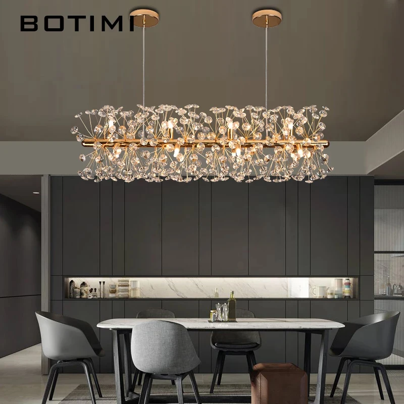 Luxurious Chandelier Lighting Crystal Ceiling Chandeliers For Living room Home Deco Kitchen Golden Hanging Dining Lampadario | Лампы и