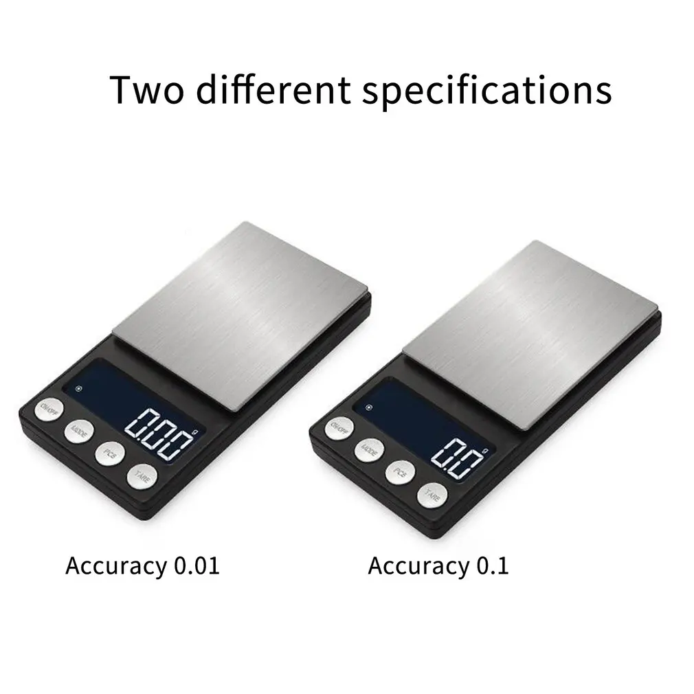 Pocket Jewelry Digital Scale Batteries Supply Portable Flat LED Electronic Scales With Tray 300/500 0.01/0.1g Sale
