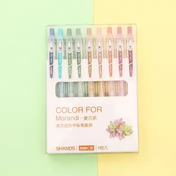 

9pcs 0.5mm Signing Neutral Gel Pens Press Journal Student School Stationery Gift 24BB