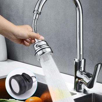 

High Pressure Kitchen Faucet Extender Rotatable Faucet Aerator Water Saving Tap Nozzle Adapter Bathroom Sink Accessories