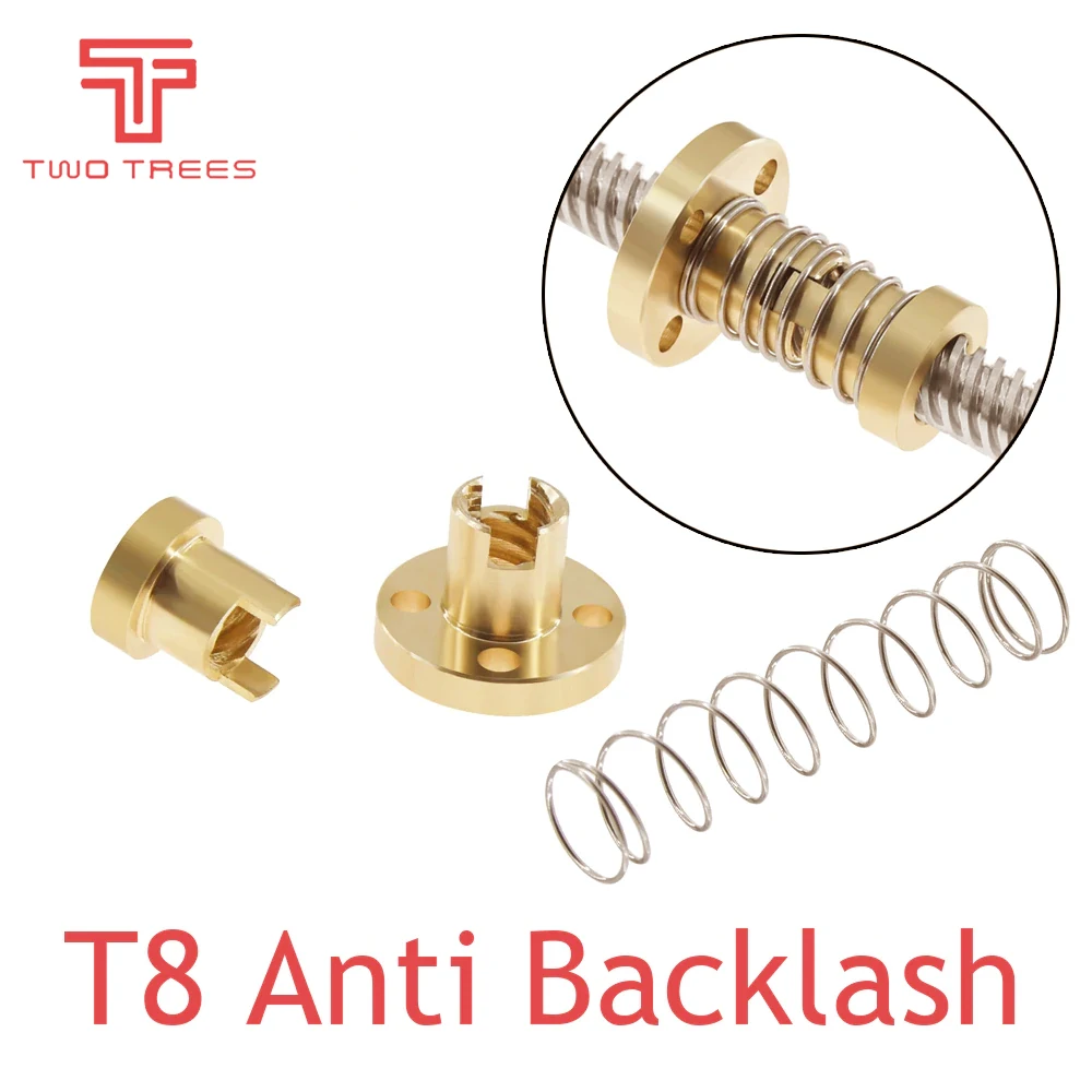 

1Set Lead 8 Anti-Backlash Brass Nut POM Nut Lead Screw Trapezoidal Nut For Upgrade Ender 3 CR-10 / Tornado/clone 3D Printer Part