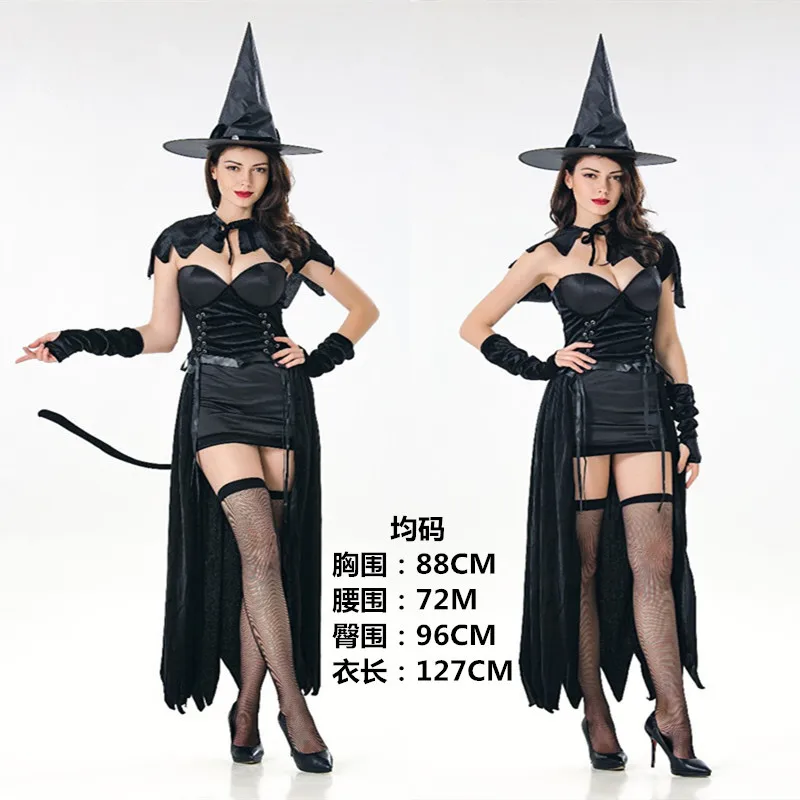 

Witch Skirt Black And White with Pattern Ghost Long Skirts Witch Clothing Halloween Clothing Adult Cosplay Witch Woman Clothes