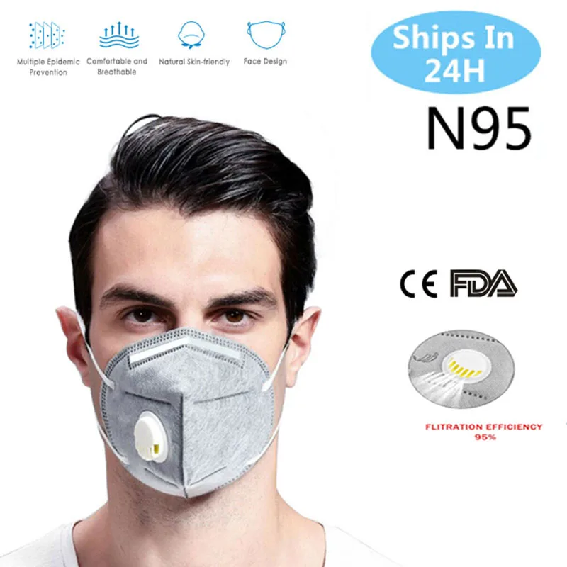 

10/30/50PCS KN95 N95 Mask Anti Fog Dustproof PM2.5 Protective Respirator Reusable Mask Feature As Ffp2 Ffp3 Unisex N95 Mask