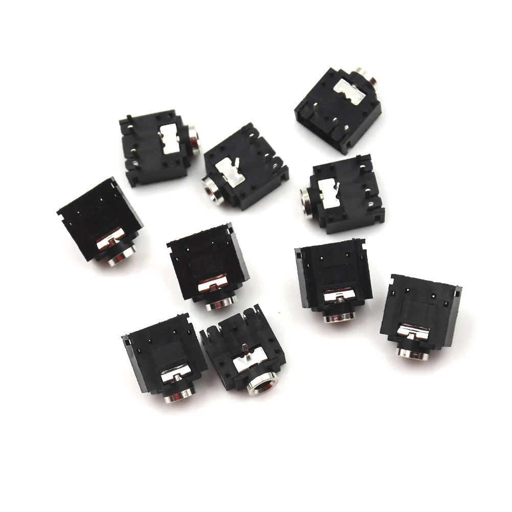 

10Pcs 5 Pin 3.5mm Stereo Jack Socket Audio Jack Connector PCB PJ-307