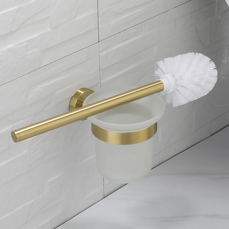 Toilet Paper Holder Bathroom Hardware Set Bathroom Hardware Accessories Bathroom Hardware Set Brushed Gold Toilet Brush Holder Robe Hook Paper Holder Soap Dish Wall Mount Bathroom Accessories