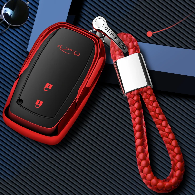 TPU soft car key case Protective Shell full cover for Toyota Highlander Camry CROWN REIZ Prado RAV4 360 Car Accessories