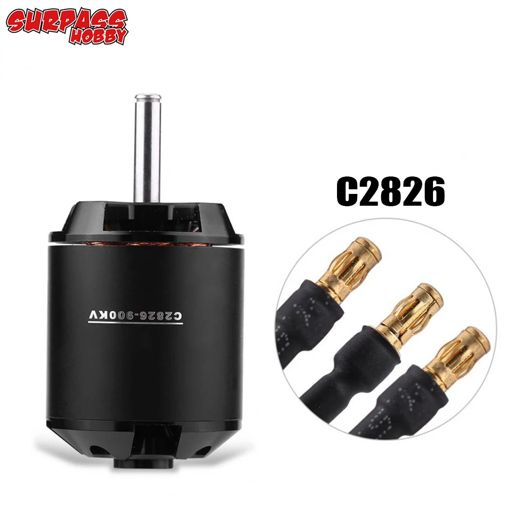 Безщеточный двигатель Surpass Hobby C2826 790KV/900KV для радиоуправляемого самолета с