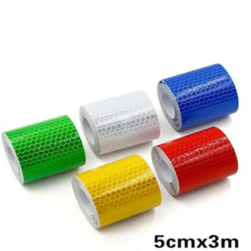 

5cmx3m Safety Mark Reflective Tape Sticker Car Styling Self Adhesive Warning Tape Automobiles Motorcycle Reflective Strip